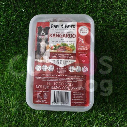 Raw 4 Paws Kangaroo Container 1kg raw food for dogs