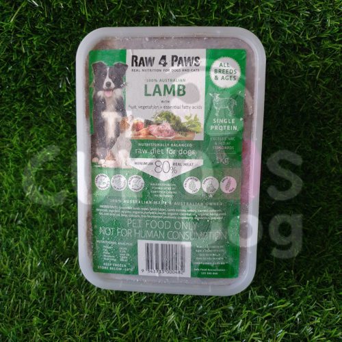 Raw 4 Paws Lamb Container 1kg raw food for dogs