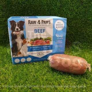 Raw 4 Paws Beef 1.6kg Portions raw food barf for dogs
